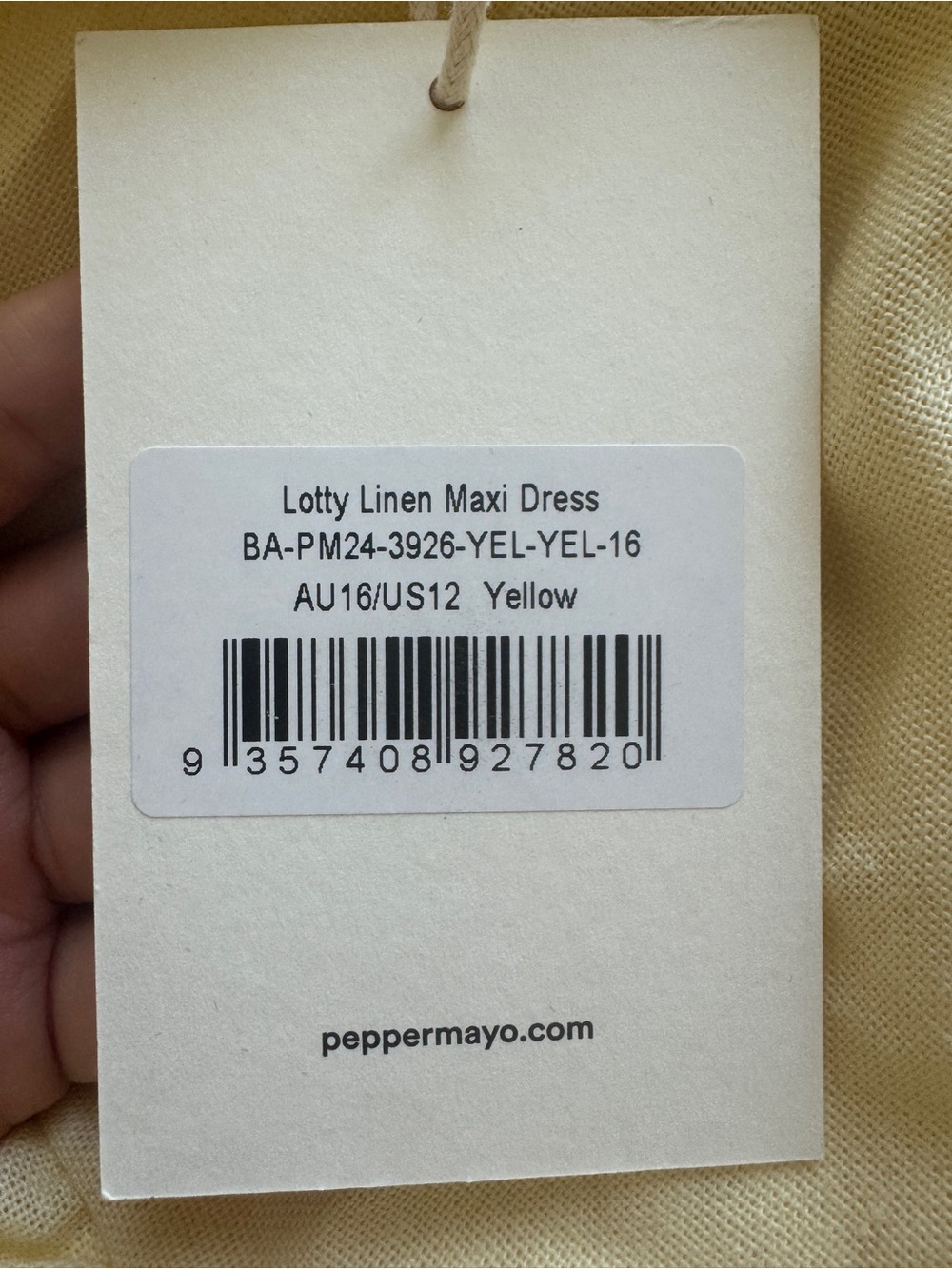 Peppermayo Linen Yellow Maxi Dress - Picture 4 of 4